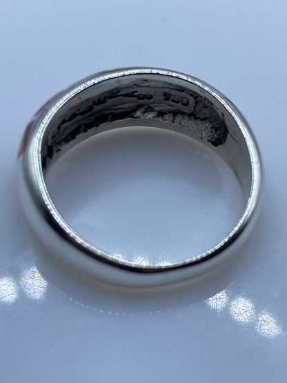 Anillo de Plata Ópalo de Fuego Naranja — Engaste Artesanal — foto 5
