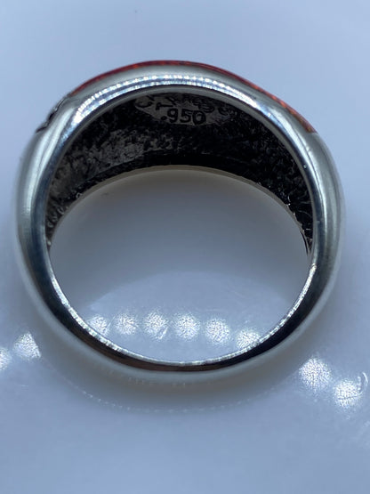 Anillo de Plata .950 Ópalo de Fuego Rosa — Étnico Taxco — foto 5