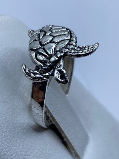Detalle del caparazón y patas de tortuga marina en fundición de plata