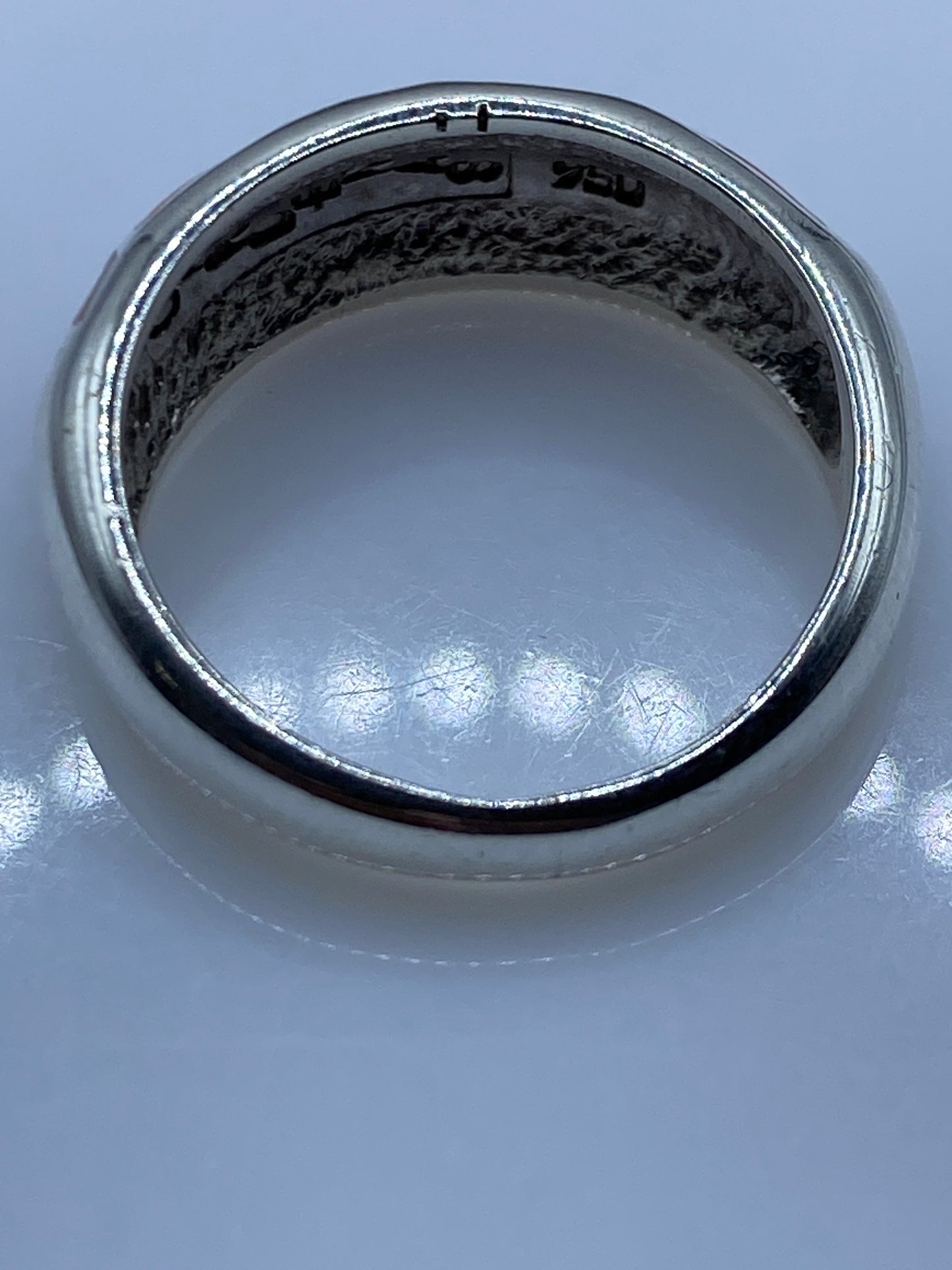 Anillo de Plata Ópalo de Fuego Naranja — Diseño Unisex Artesanal — foto 5