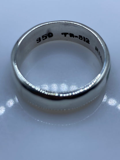 Anillo Plata .950 Ópalo de Fuego Verde Limón Étnico — foto 5