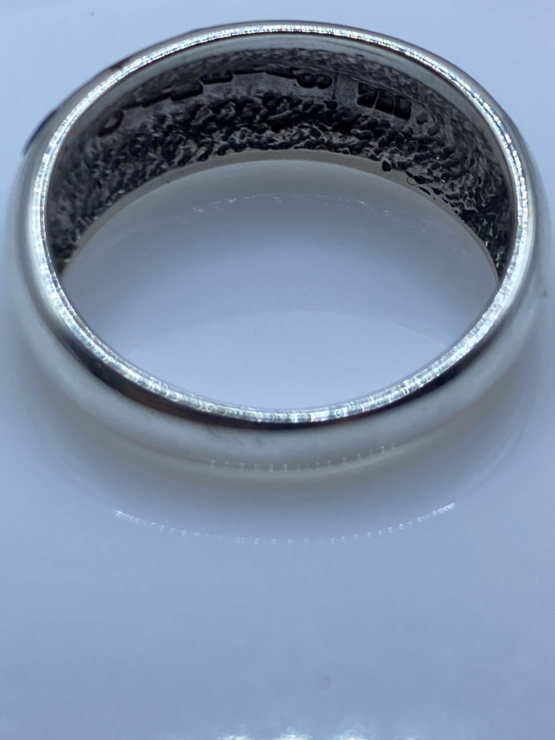 Anillo de Plata Ópalo de Fuego Azul — Diseño Étnico Unisex — foto 5