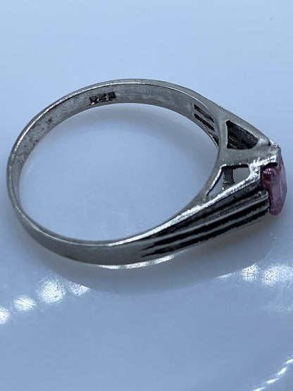 Anillo de Plata Circonia Rosa — Solitario Elegante — foto 5