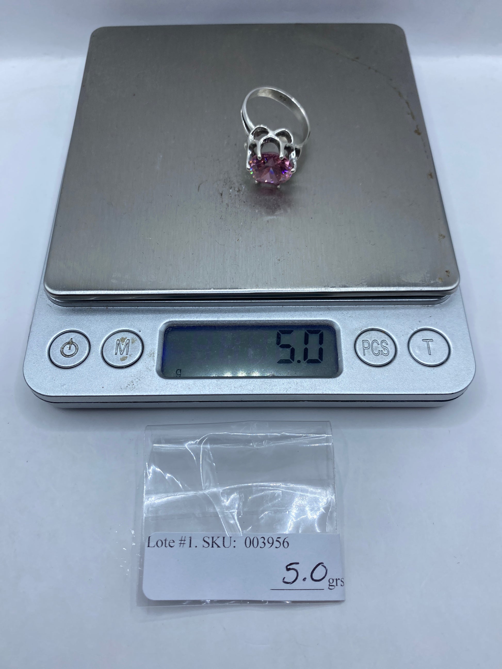 Anillo Solitario Plata Rosa Circonia — Taxco .925 — foto 6