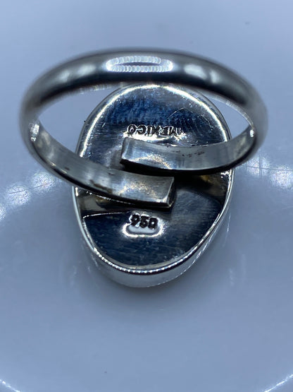 Anillo de Plata Ópalo Azul Cielo Ajustable — Solitario Taxco — foto 5