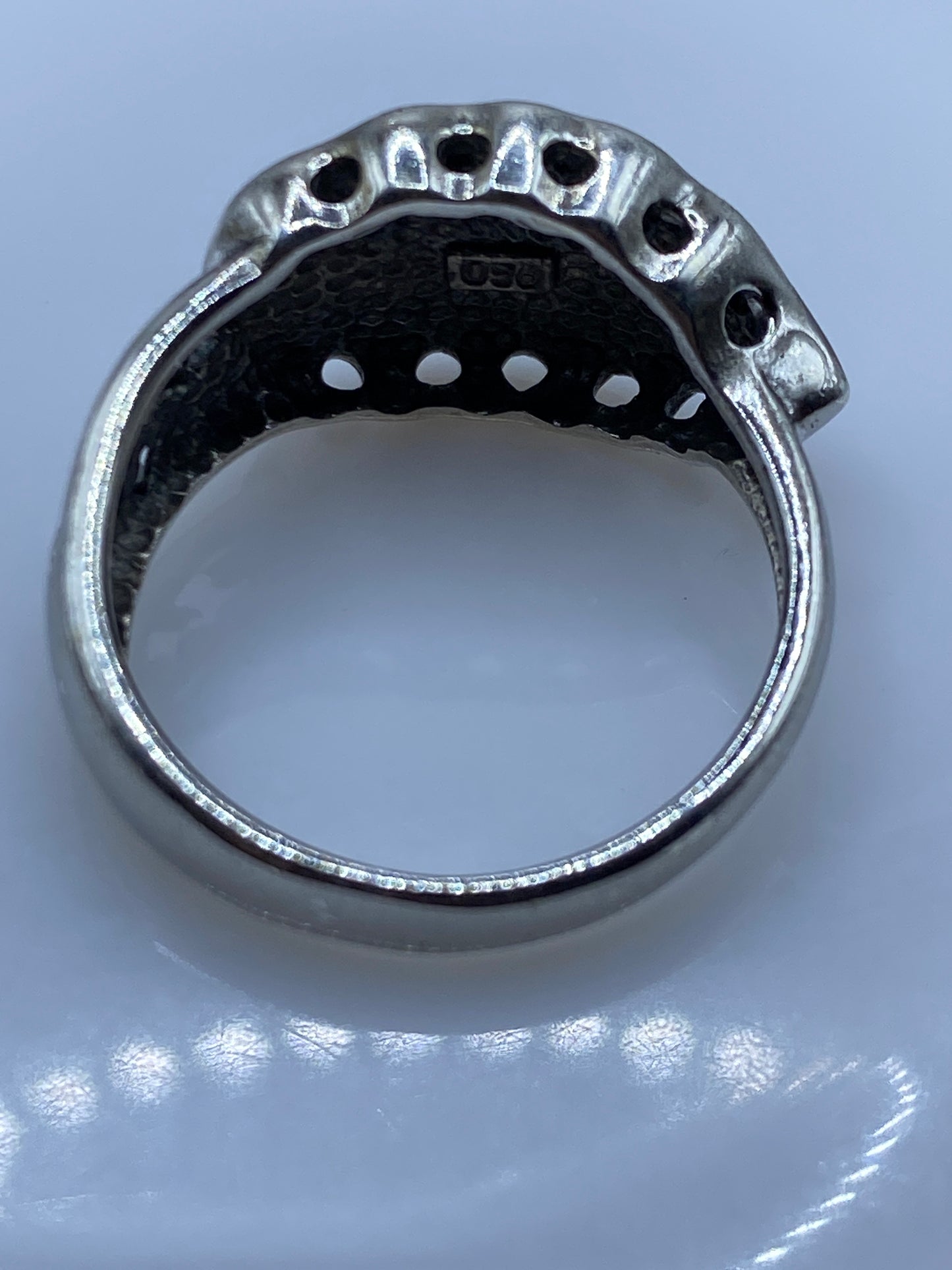 Anillo de Plata 950 Ópalo de Fuego Multicolor — Artesanal Taxco — foto 5