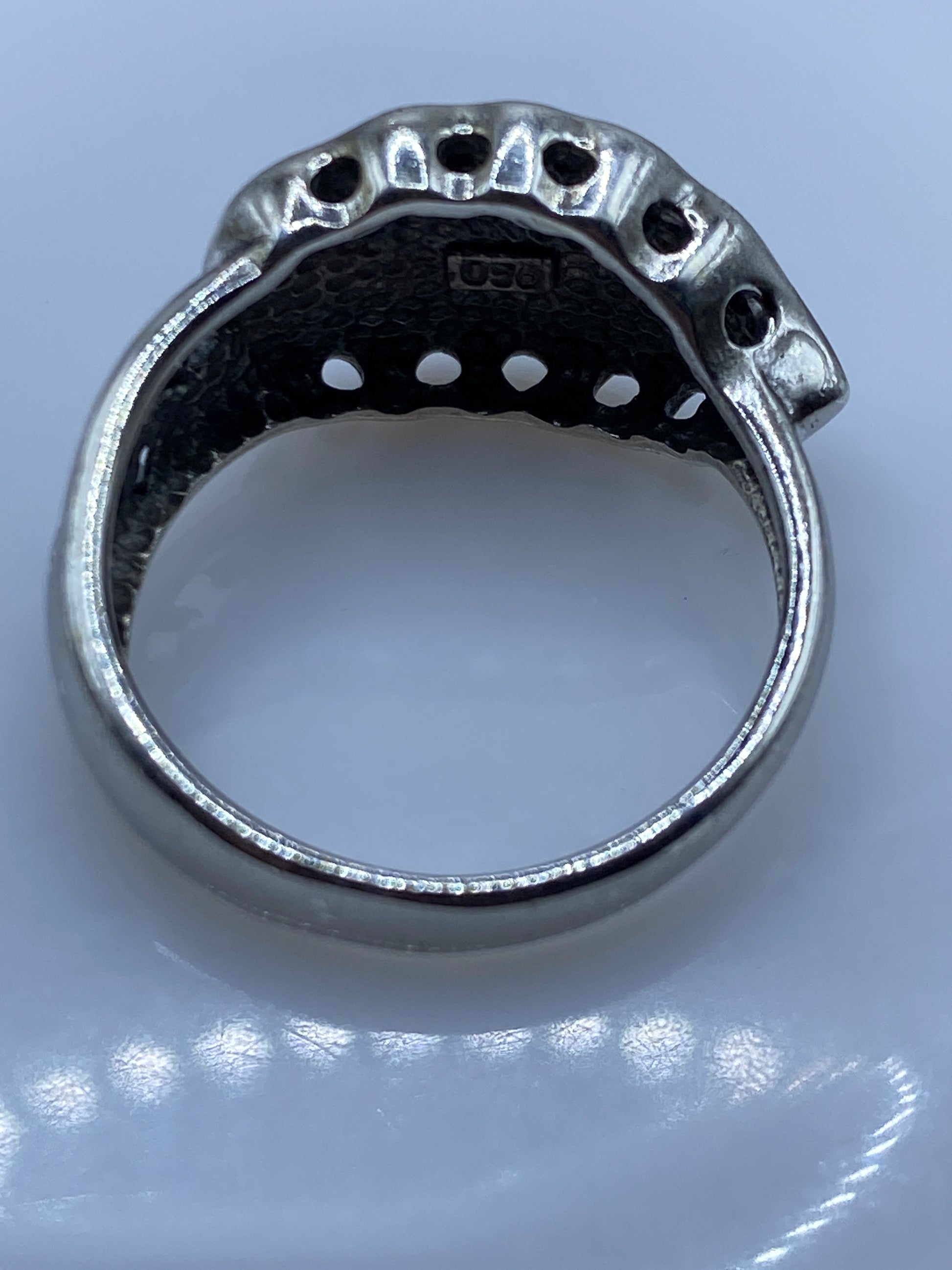 Anillo de Plata 950 Ópalo de Fuego Multicolor — Artesanal Taxco — foto 5