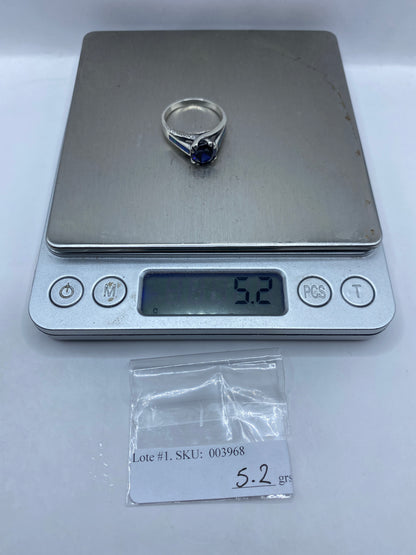 Anillo de Plata Ópalo de Fuego Azul — Clásico Taxco — foto 6