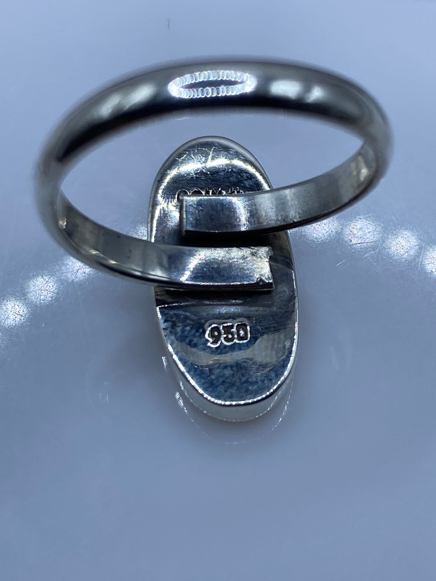 Anillo de Plata Ópalo de Fuego Solitario — Ajustable Taxco — foto 5