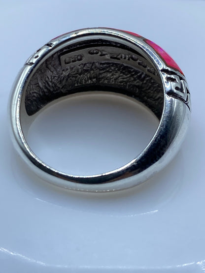 Anillo de Plata .950 Ópalo de Fuego Rosa — Joya Única — foto 5