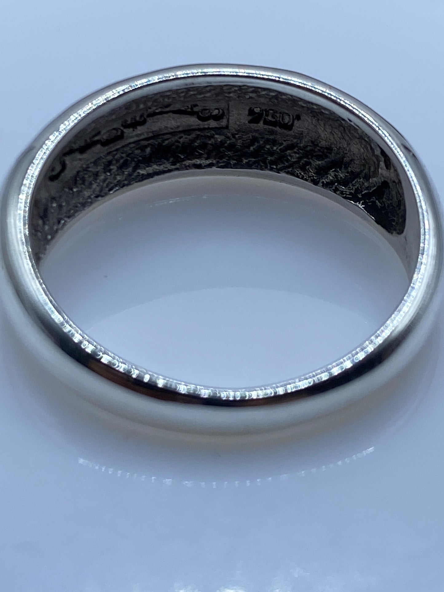 Anillo de Plata Ópalo de Fuego Naranja Geométrico — Unisex — foto 5