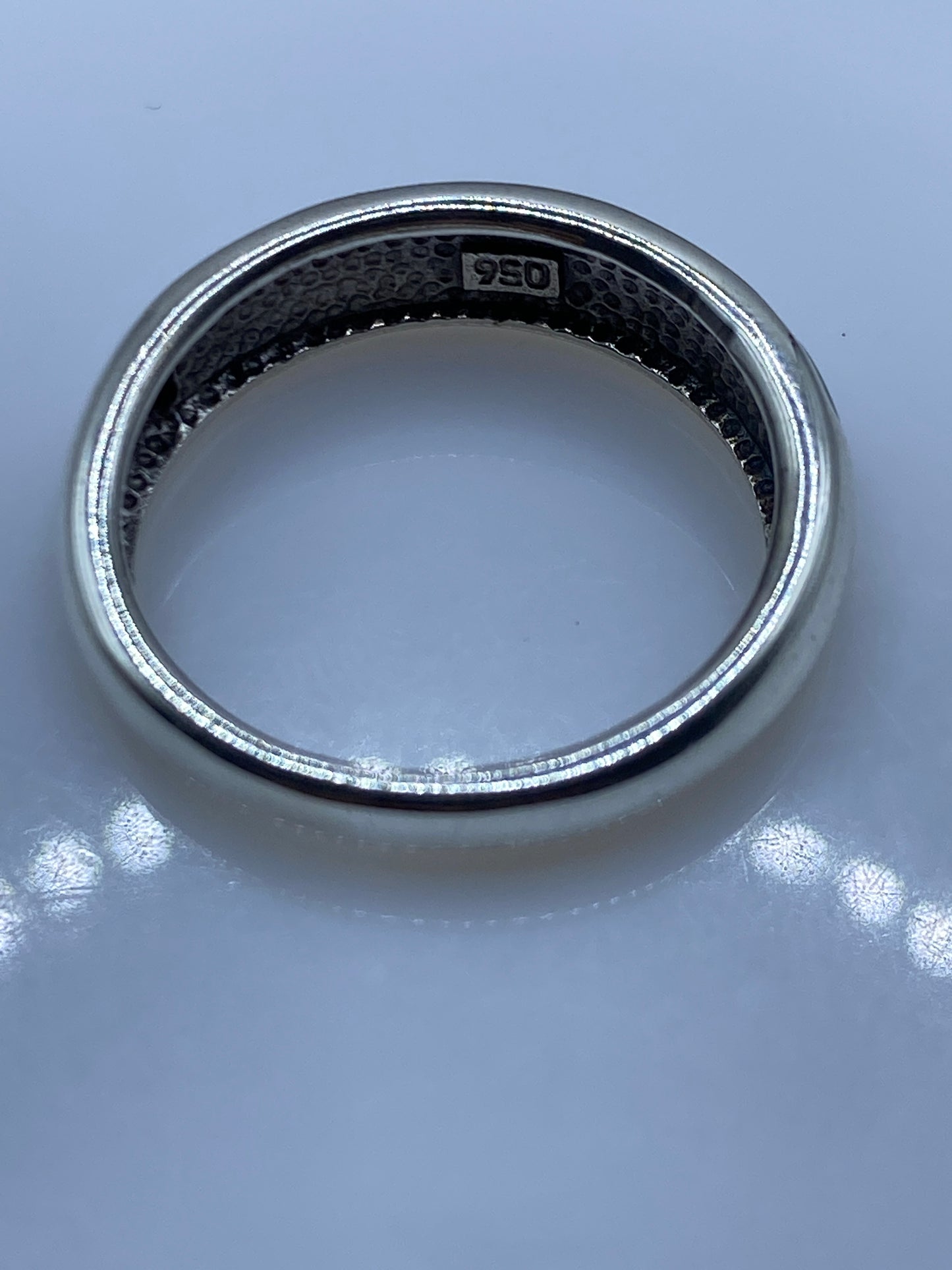 Anillo de Plata .950 Ópalo de Fuego Verde Limón — Unisex — foto 5