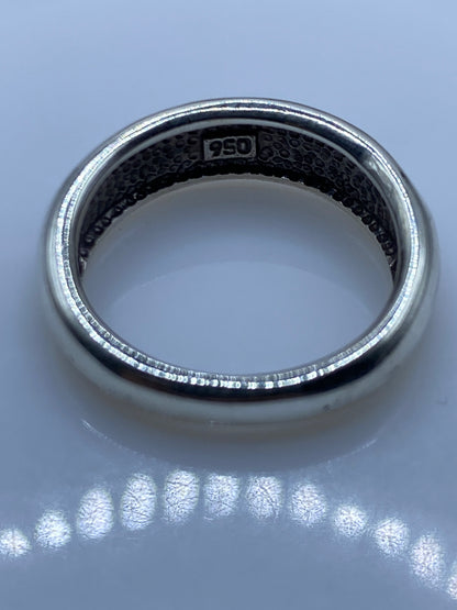 Anillo de Plata Ópalo de Fuego Azul Cielo — Banda Perlada — foto 5