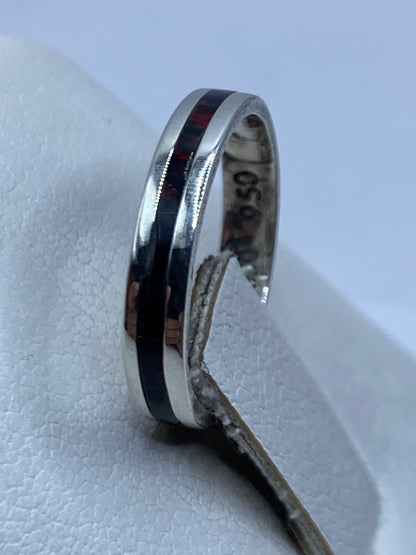 Anillo minimalista en plata pura .950 sello MEXICO en la banda interior