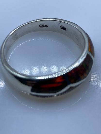 Anillo Plata .950 Ópalo de Fuego — Fuego Natural — foto 5