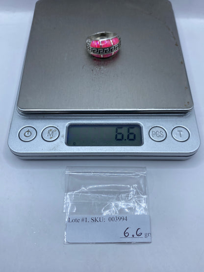 Anillo de Plata .950 Ópalo de Fuego Rosa — Grecas Taxco — foto 6
