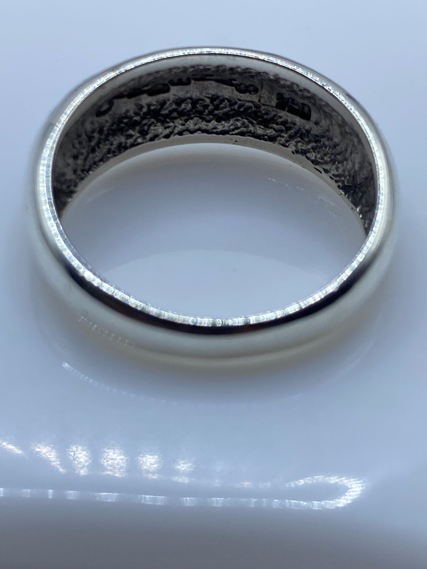 Anillo de Plata Ópalo de Fuego Azul Cielo — Geométrico Unisex — foto 5