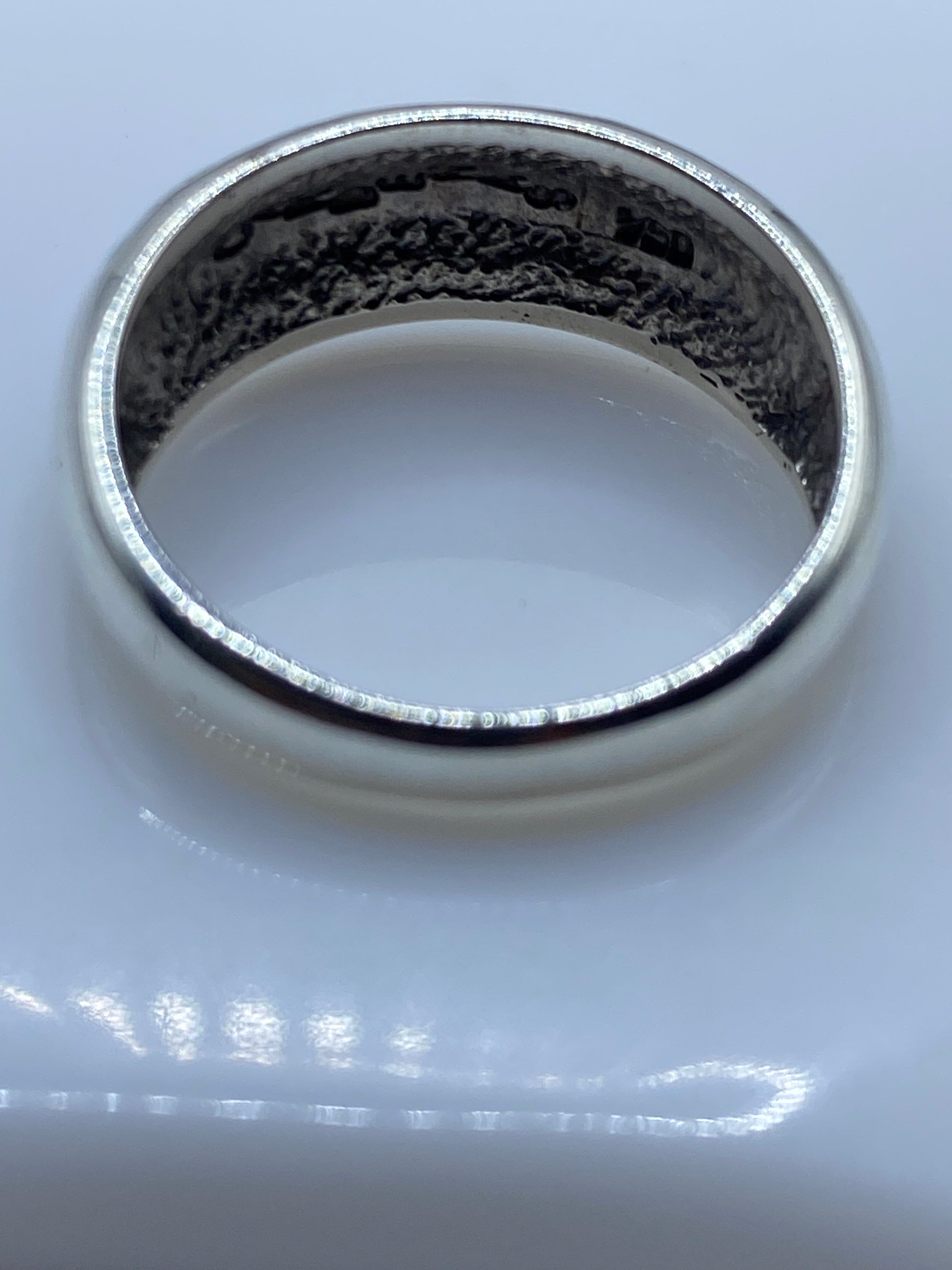 Anillo de Plata Ópalo de Fuego Azul Cielo — Geométrico Unisex — foto 5