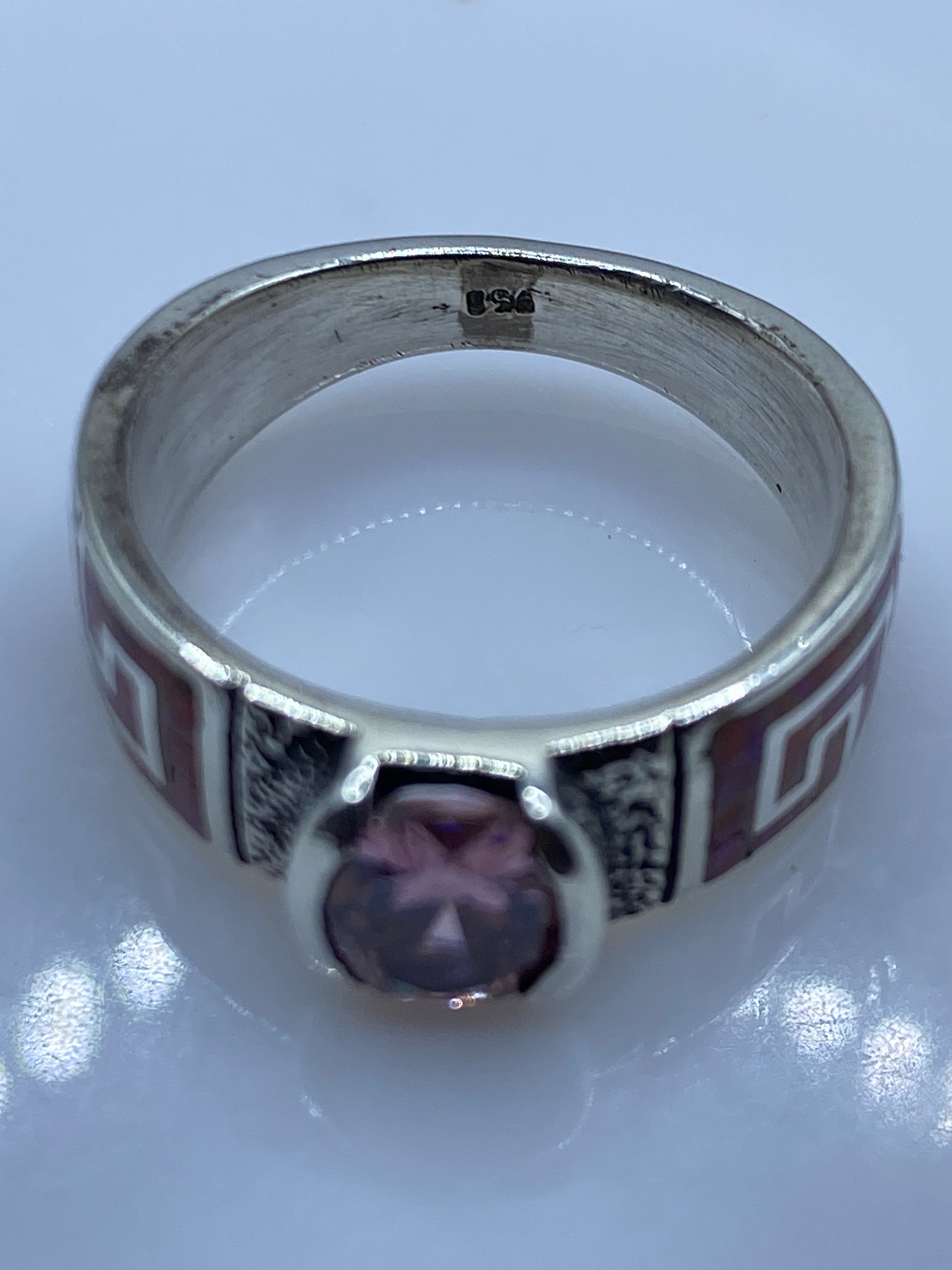Anillo de Plata Ópalo de Fuego Rosa — Diseño Étnico Taxco — foto 5