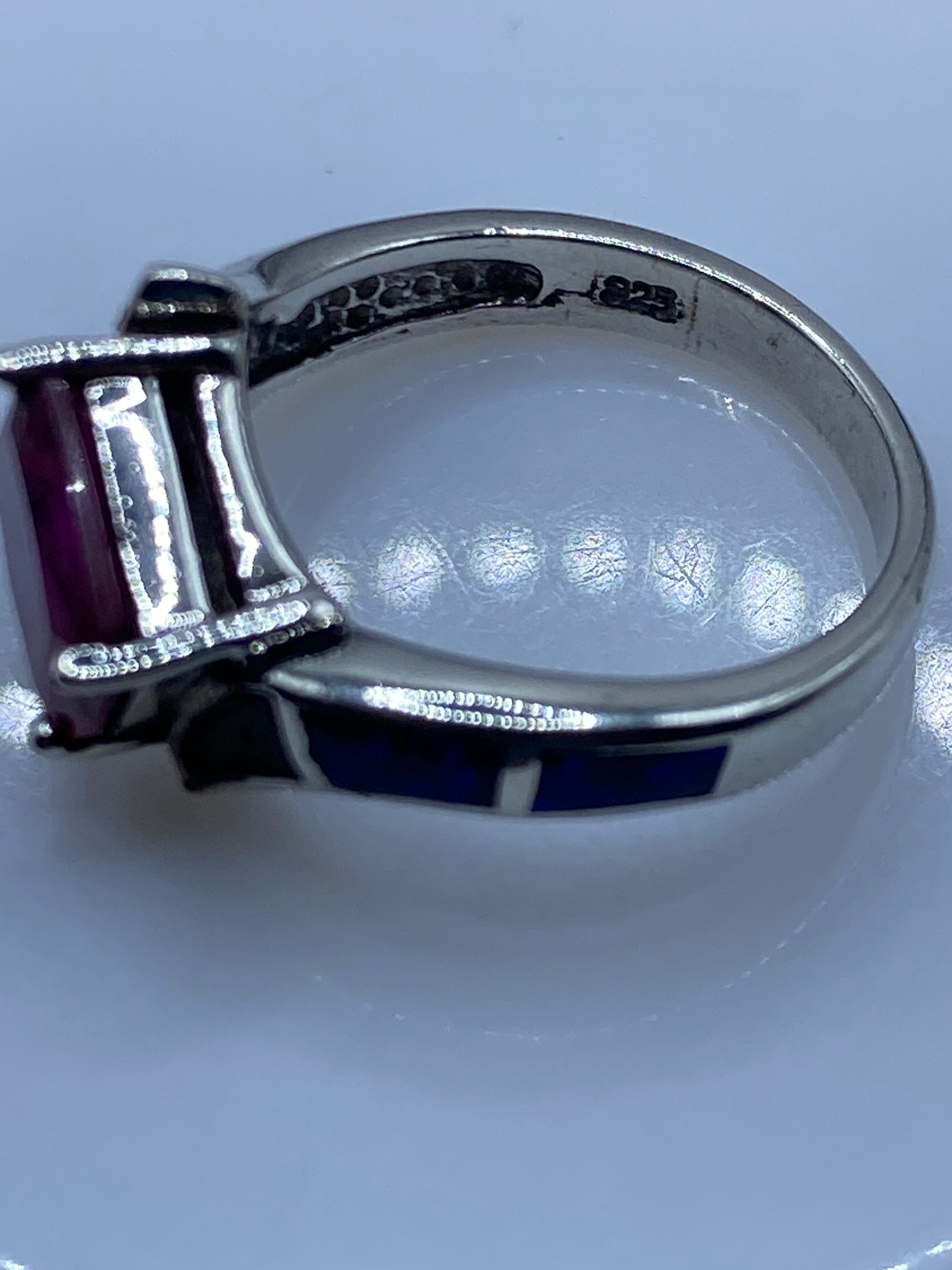 Anillo de Plata con Ópalo de Fuego Azul — Artesanal Taxco — foto 5