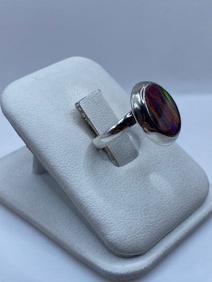Anillo Ópalo de Fuego Ajustable en Plata .925 | Taxco — foto 2