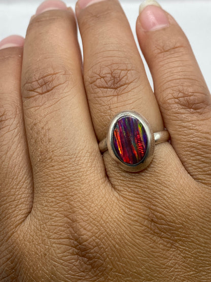 Anillo Ópalo de Fuego Ajustable en Plata .925 | Taxco — foto 4