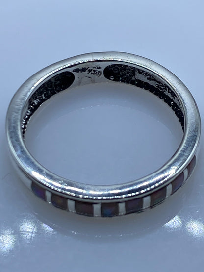 Anillo de Plata .950 con Ópalo de Fuego Rosa — Unisex — foto 5