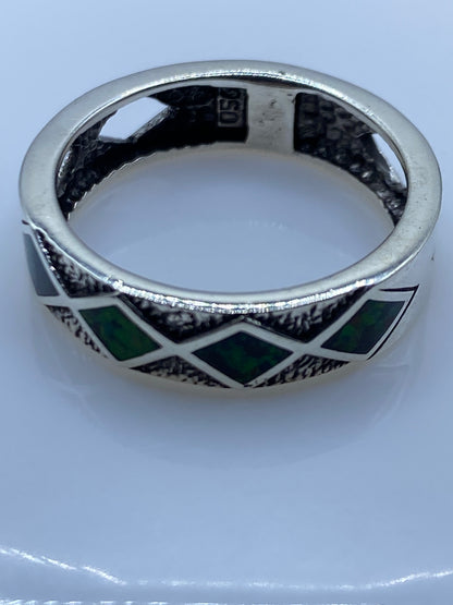 Anillo de Plata Ópalo de Fuego Multicolor — Diseño Geométrico — foto 5