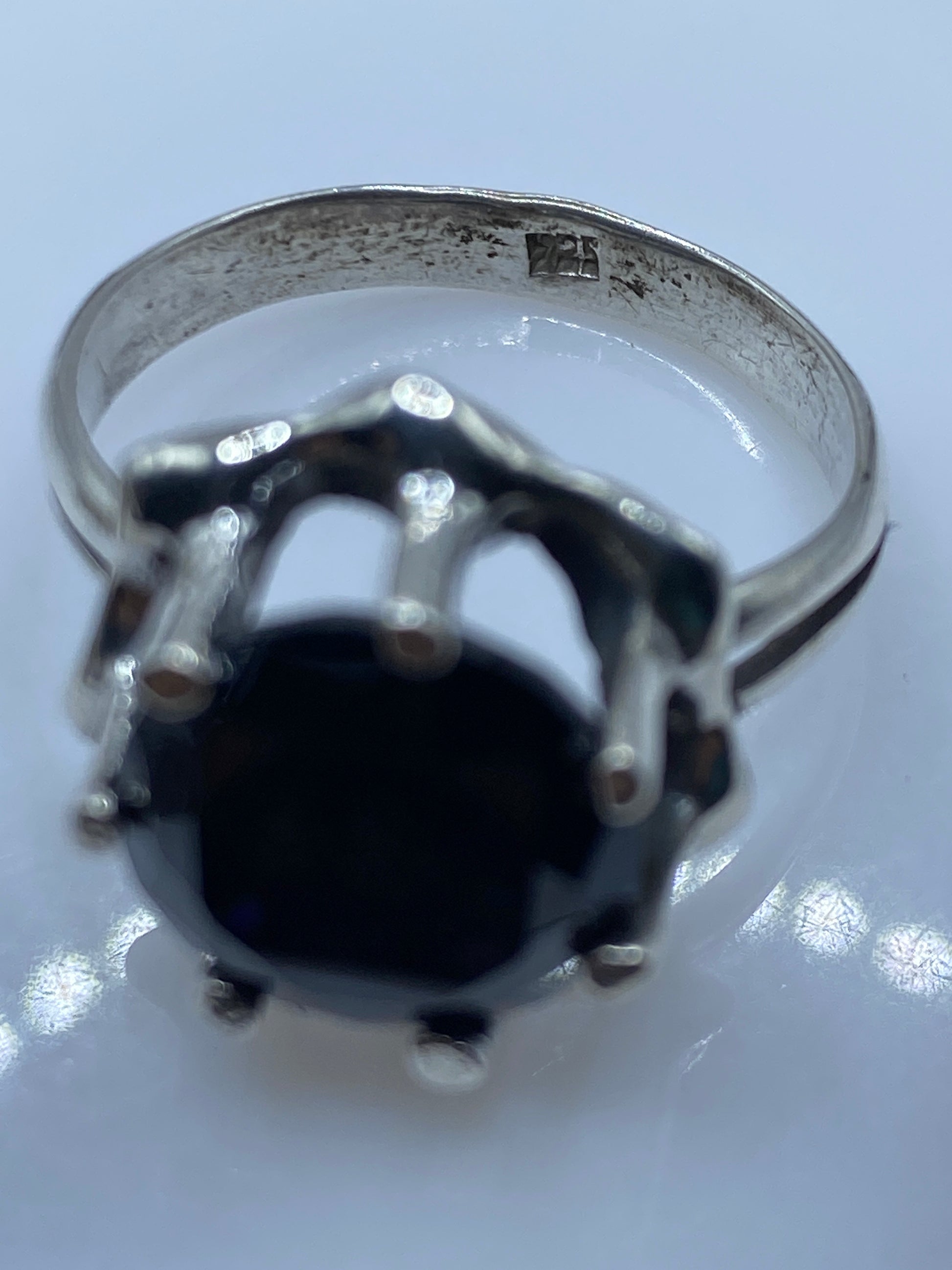 Anillo de Plata Solitario Circonia Negra — Elegancia Atemporal — foto 5