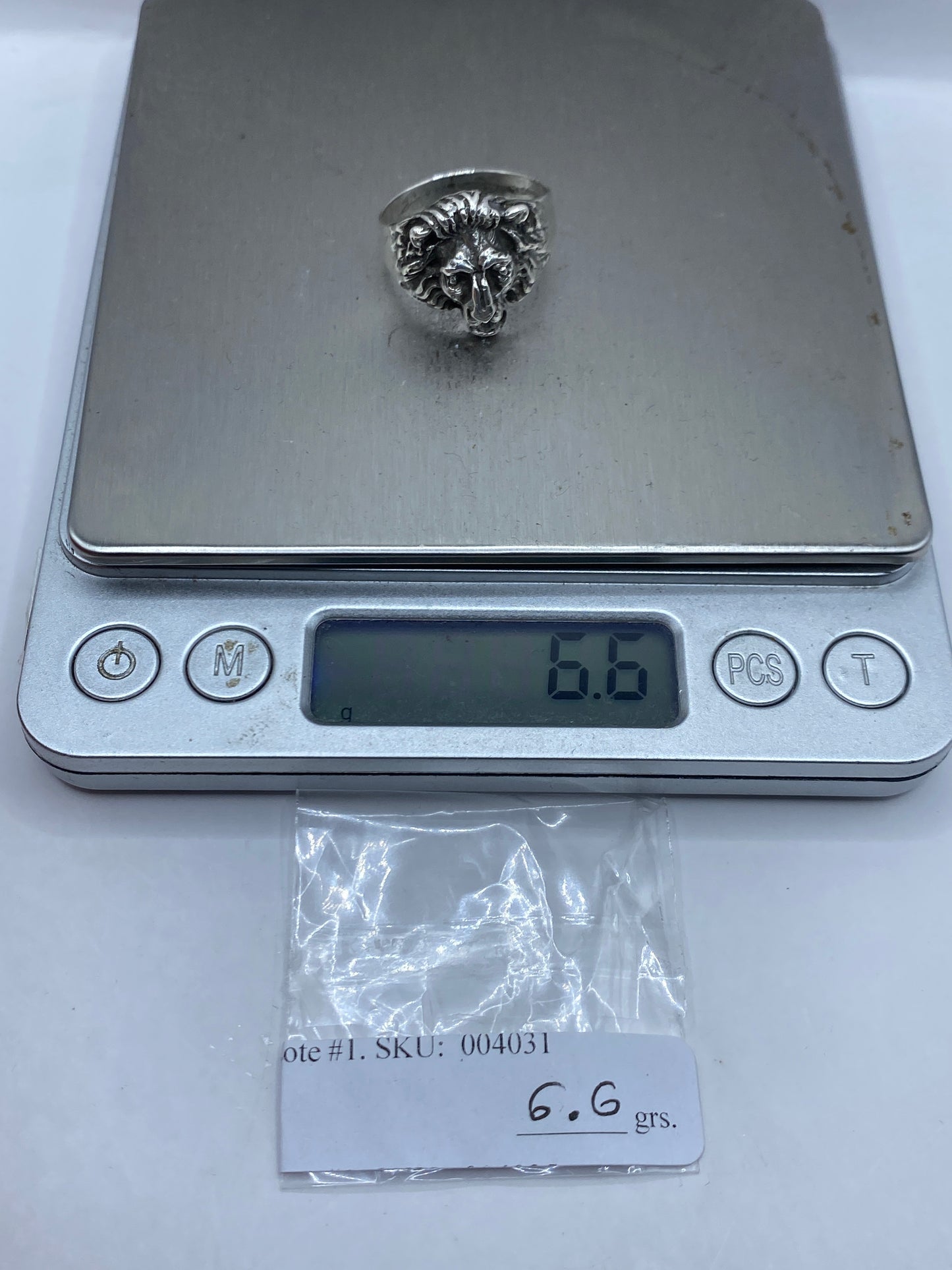 Anillo de Plata .950 Cabeza de León — Escultural — foto 5