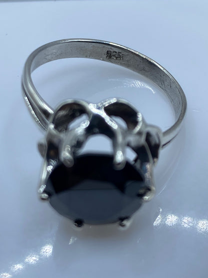 Anillo de Plata Solitario Circonia Negra — Garras Taxco — foto 5