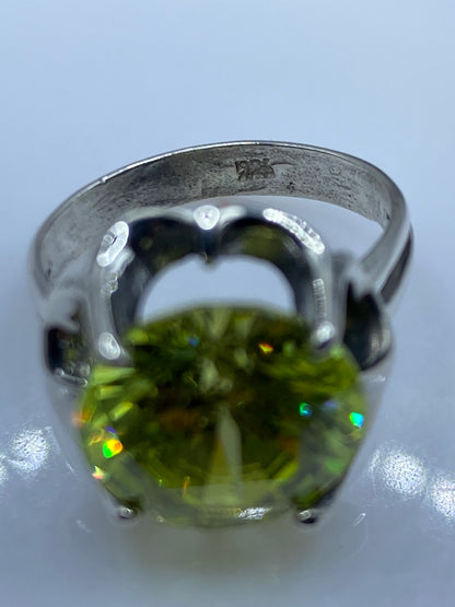 Anillo de Plata Circonia Verde Solitario — Brillante Taxco — foto 5