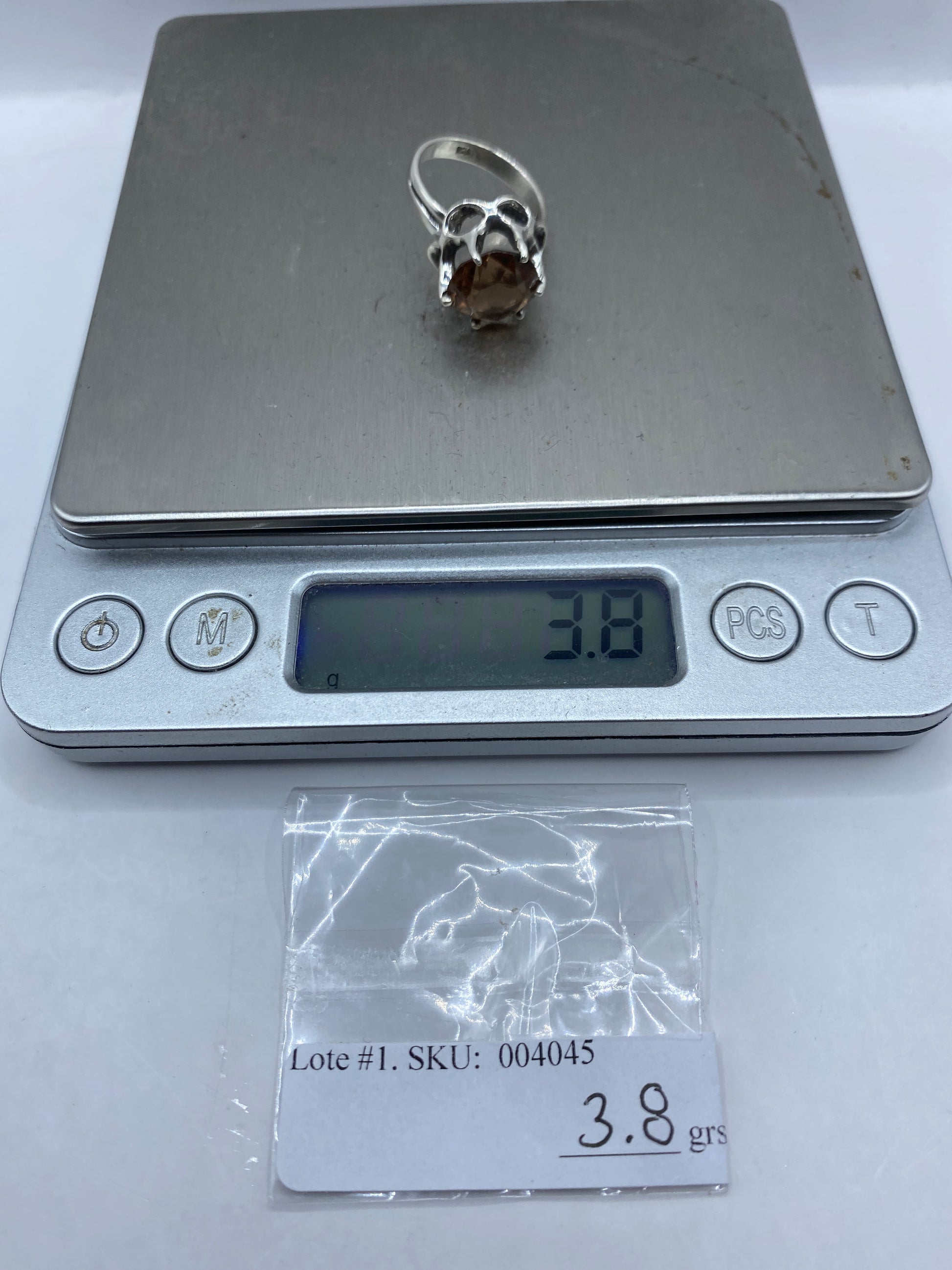 Anillo de Plata Solitario Circonia Café — Elegancia Cálida — foto 6
