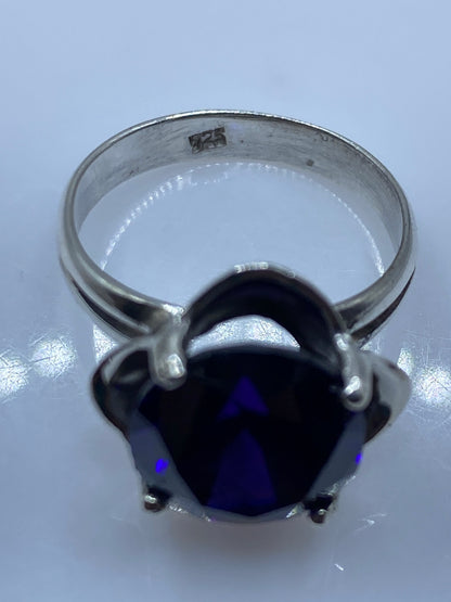 Anillo de Plata Circonia Morada Solitario — Coctel Elegante — foto 5