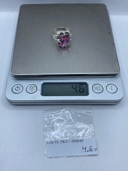 Anillo de Plata Solitario Circonia Rosa — Cóctel Taxco — foto 6