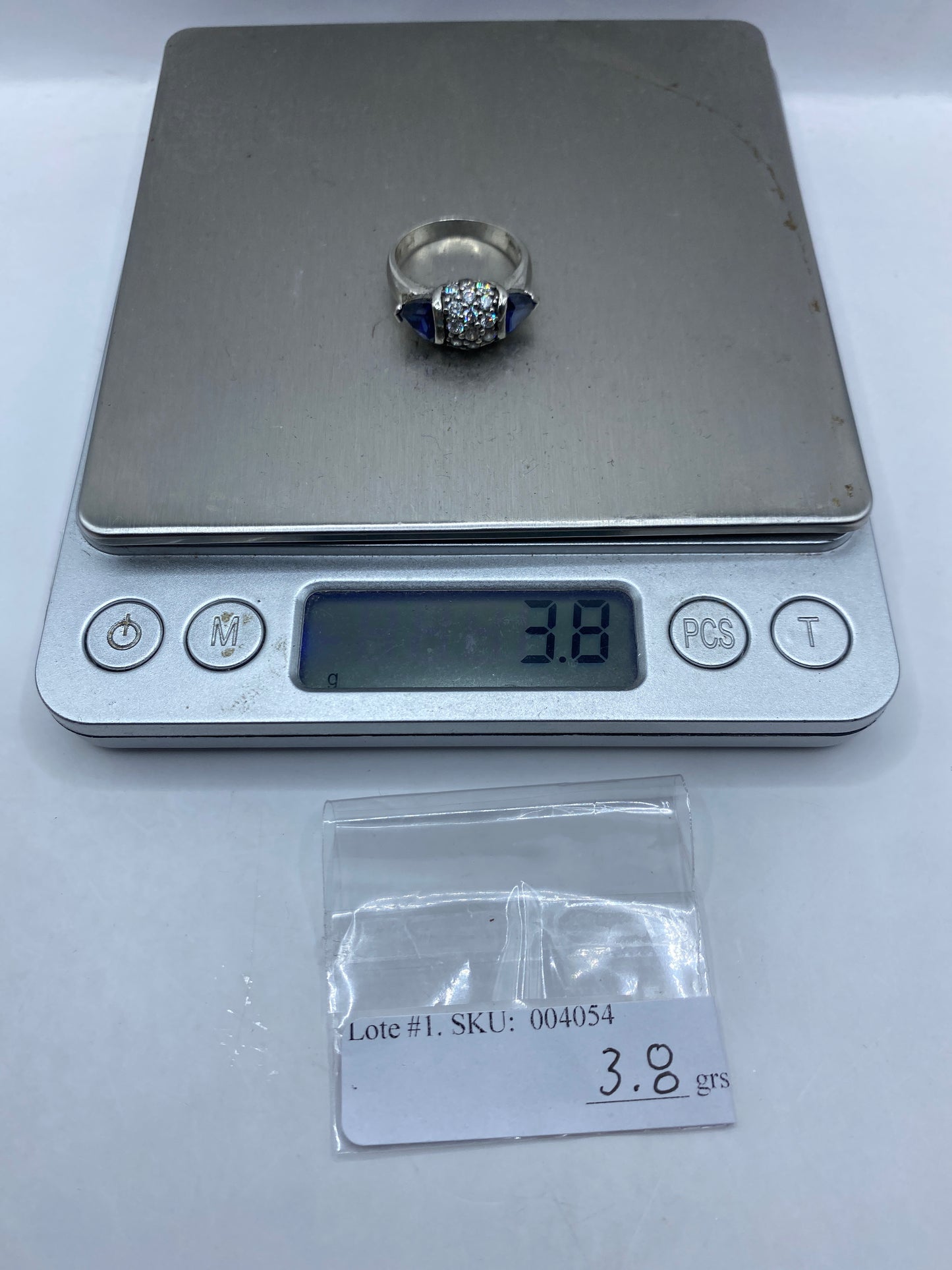 Anillo de Plata Circonia Azul Talla 6 — Solitario Elegante — foto 6