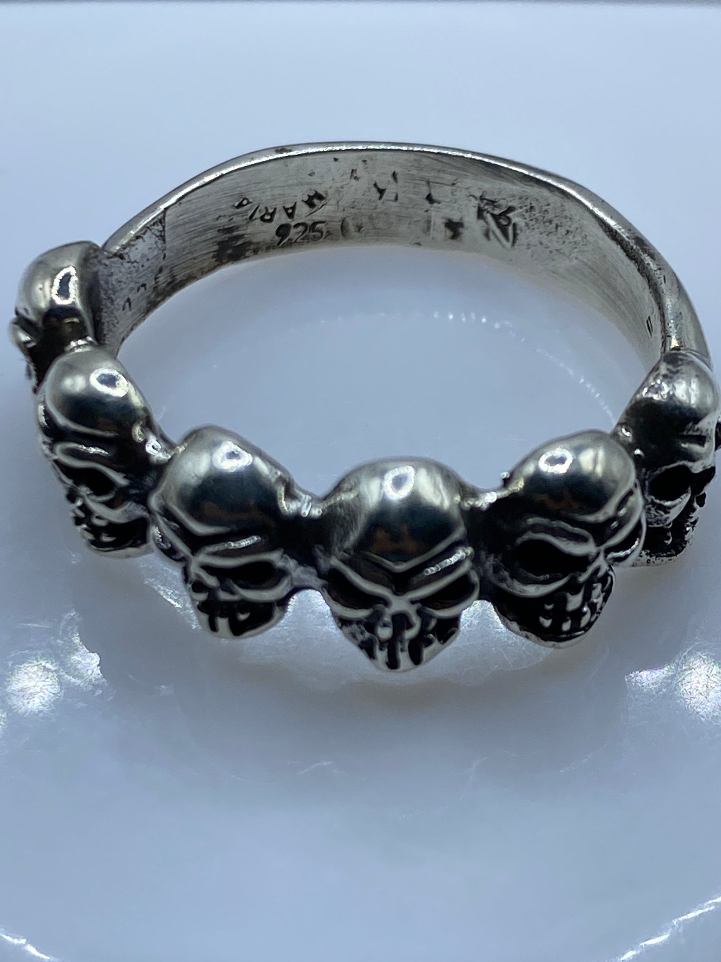 Anillo Calaveras de Plata .925 Macizo — Talla 13 — foto 5