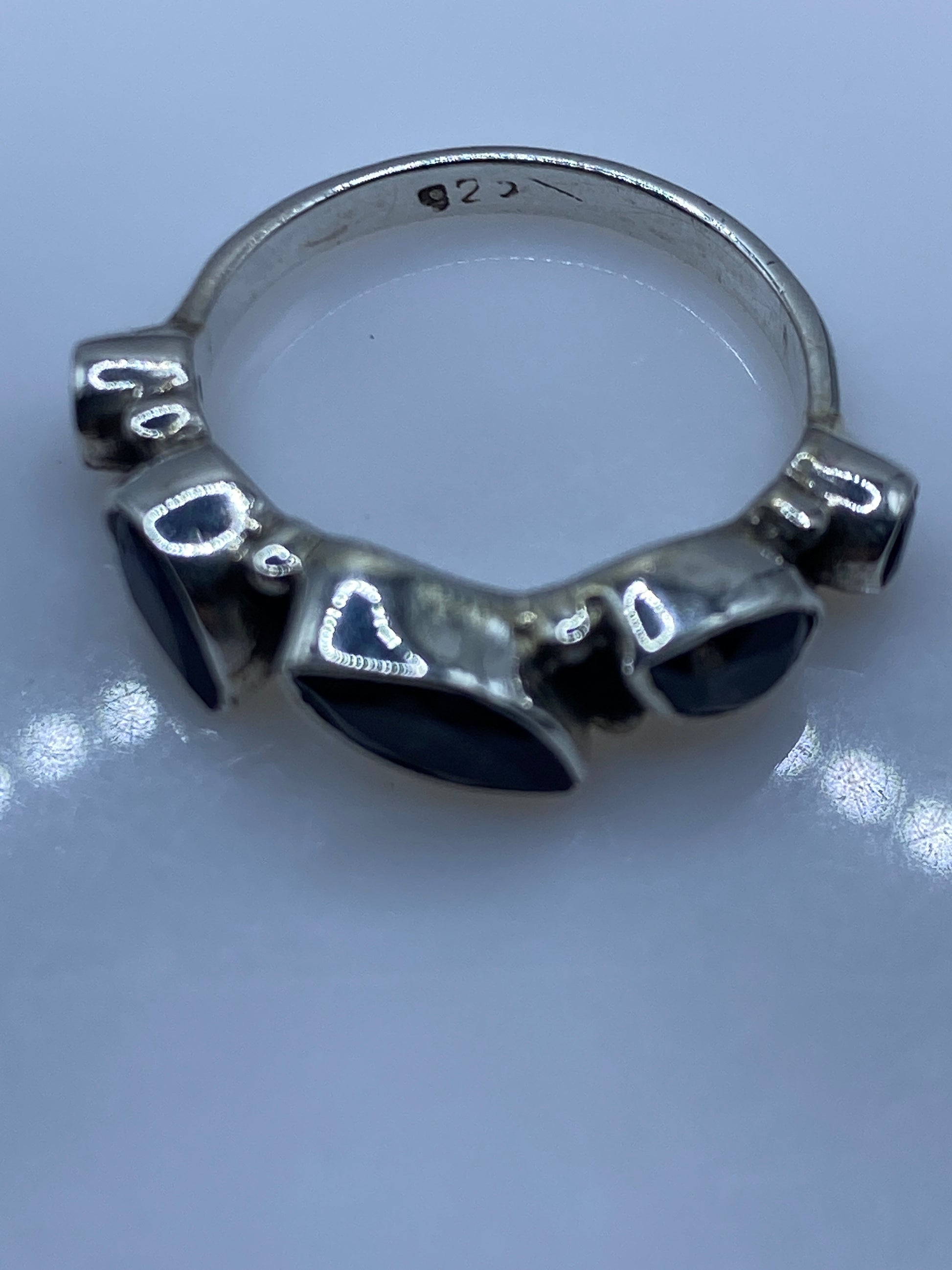 Anillo Plata Circonia Azul — Solitario Elegante Taxco — foto 5