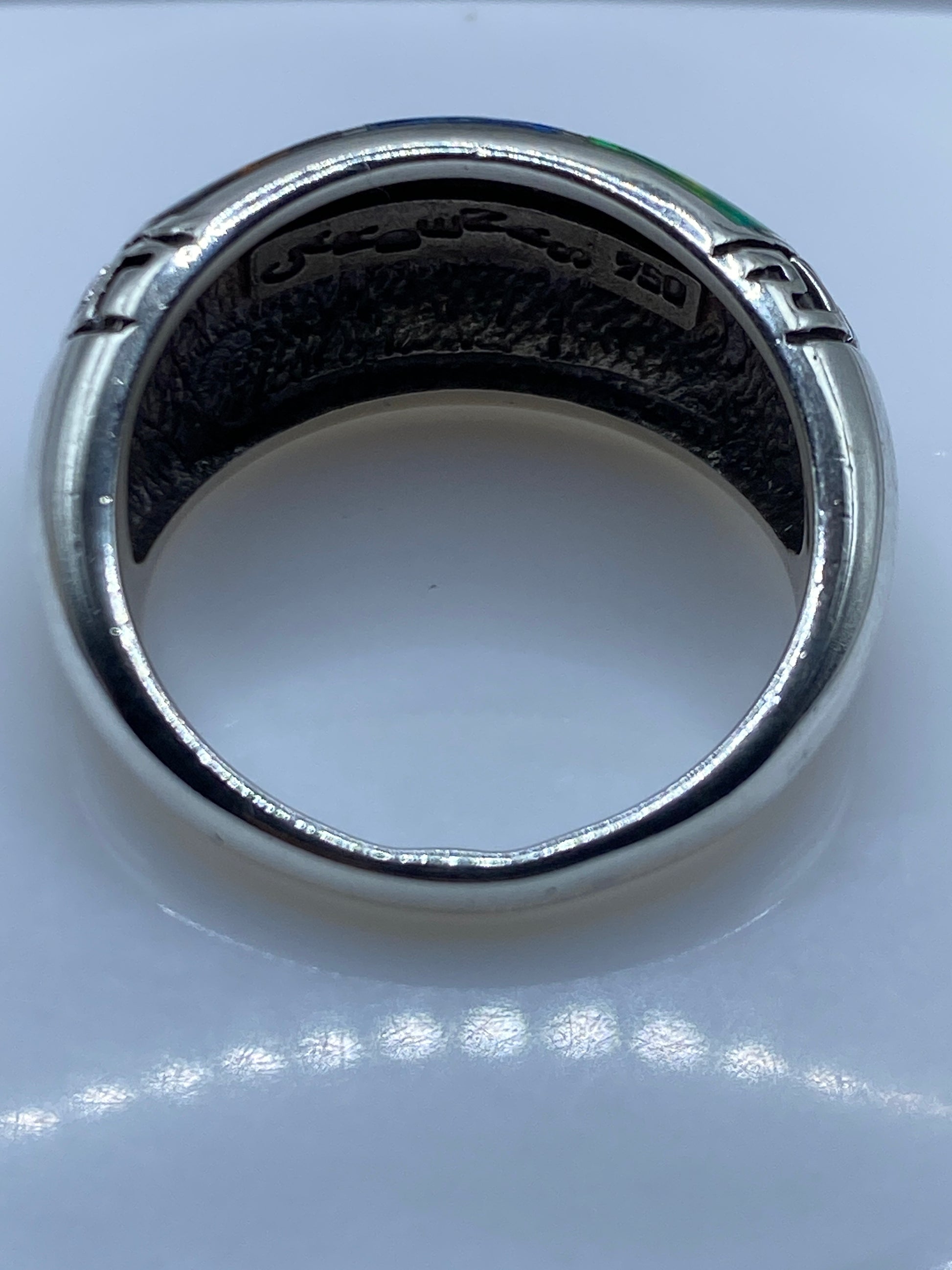 Anillo Plata .950 Ópalo de Fuego Multicolor — Étnico Taxco — foto 5