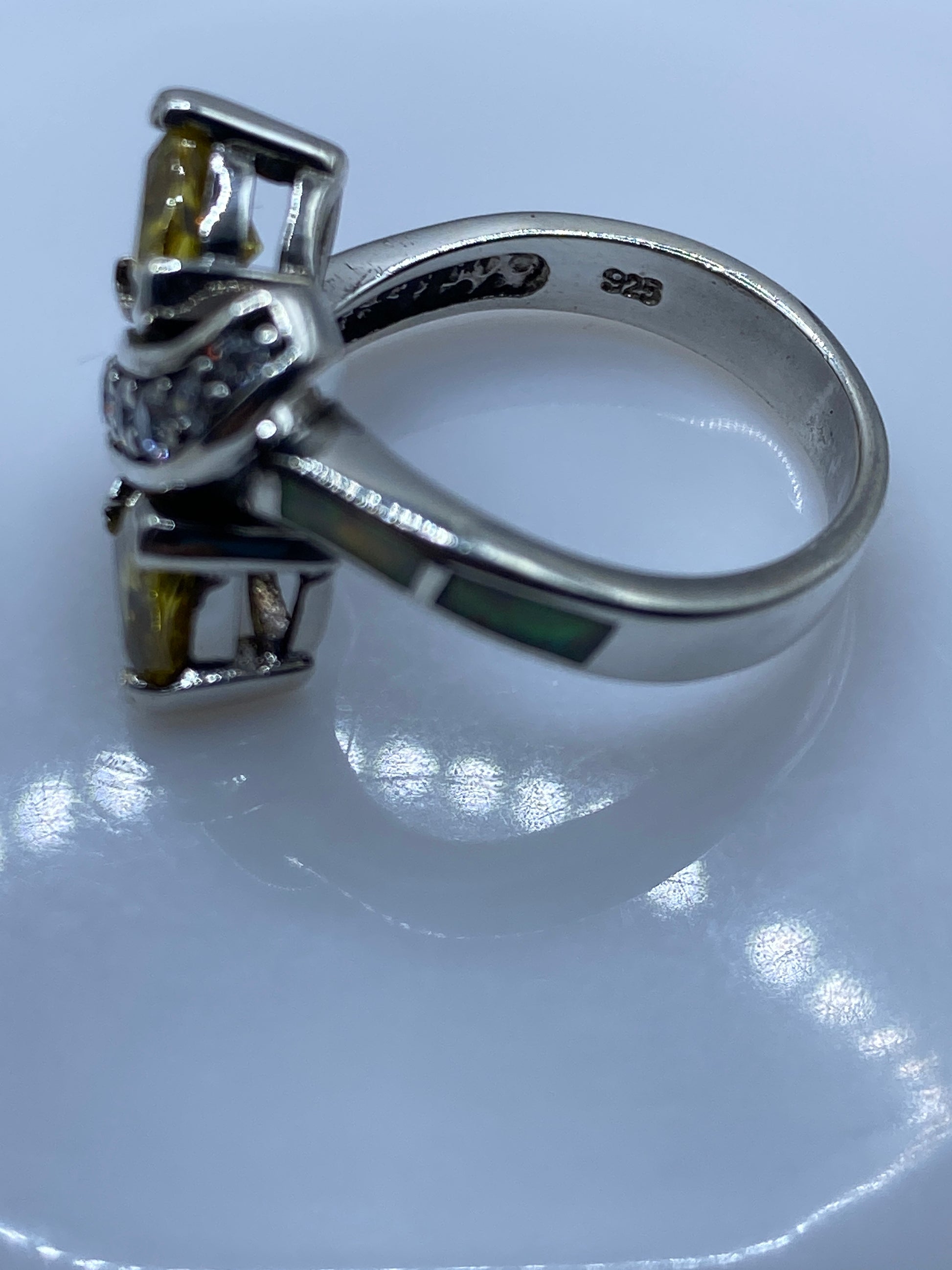 Anillo de Plata con Ópalo de Fuego Asimétrico — Diseño Artesanal — foto 5