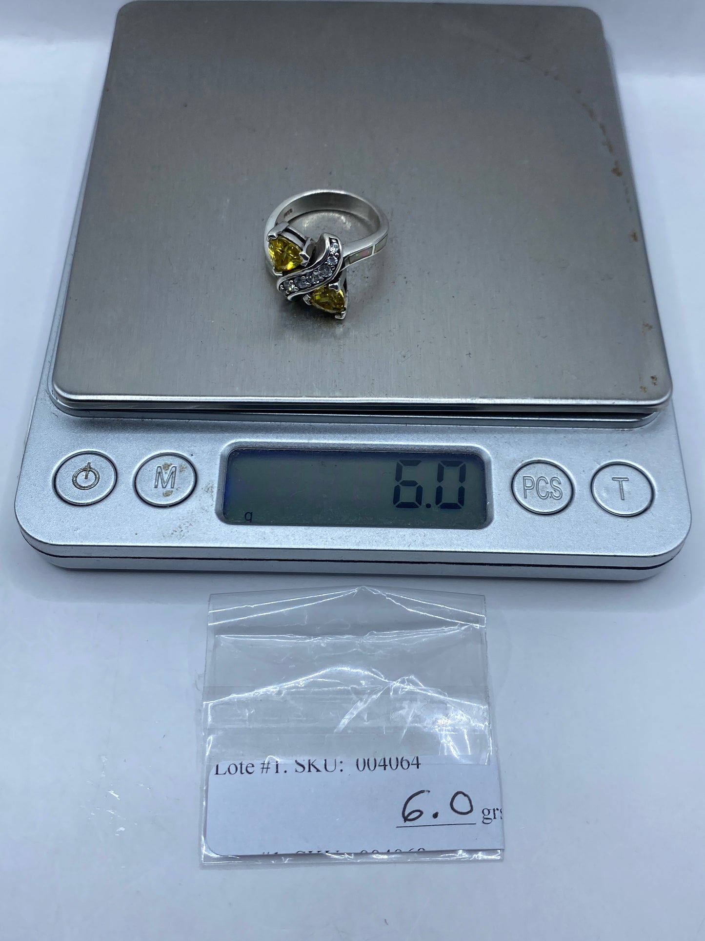 Anillo de Plata con Ópalo de Fuego Asimétrico — Diseño Artesanal — foto 6