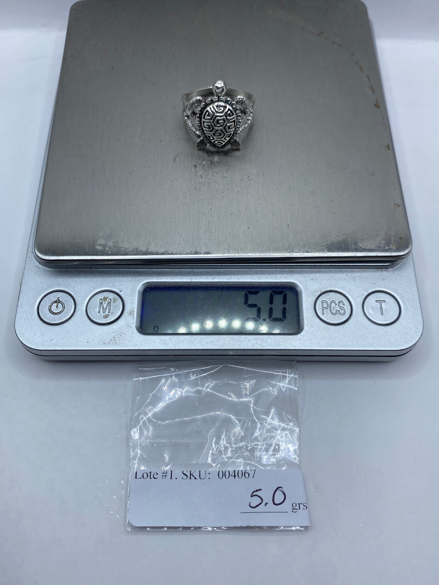 Anillo Tortuga Sagrada Plata .950 — Prehispánico — foto 6
