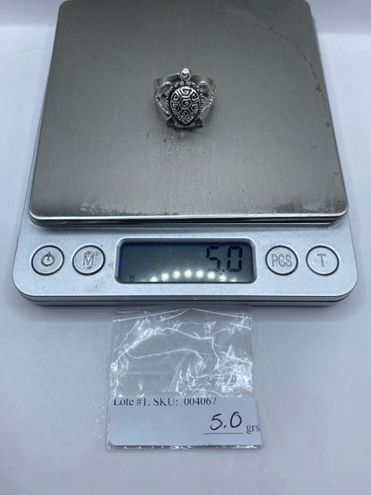 Anillo Tortuga Sagrada Plata .950 — Prehispánico — foto 6