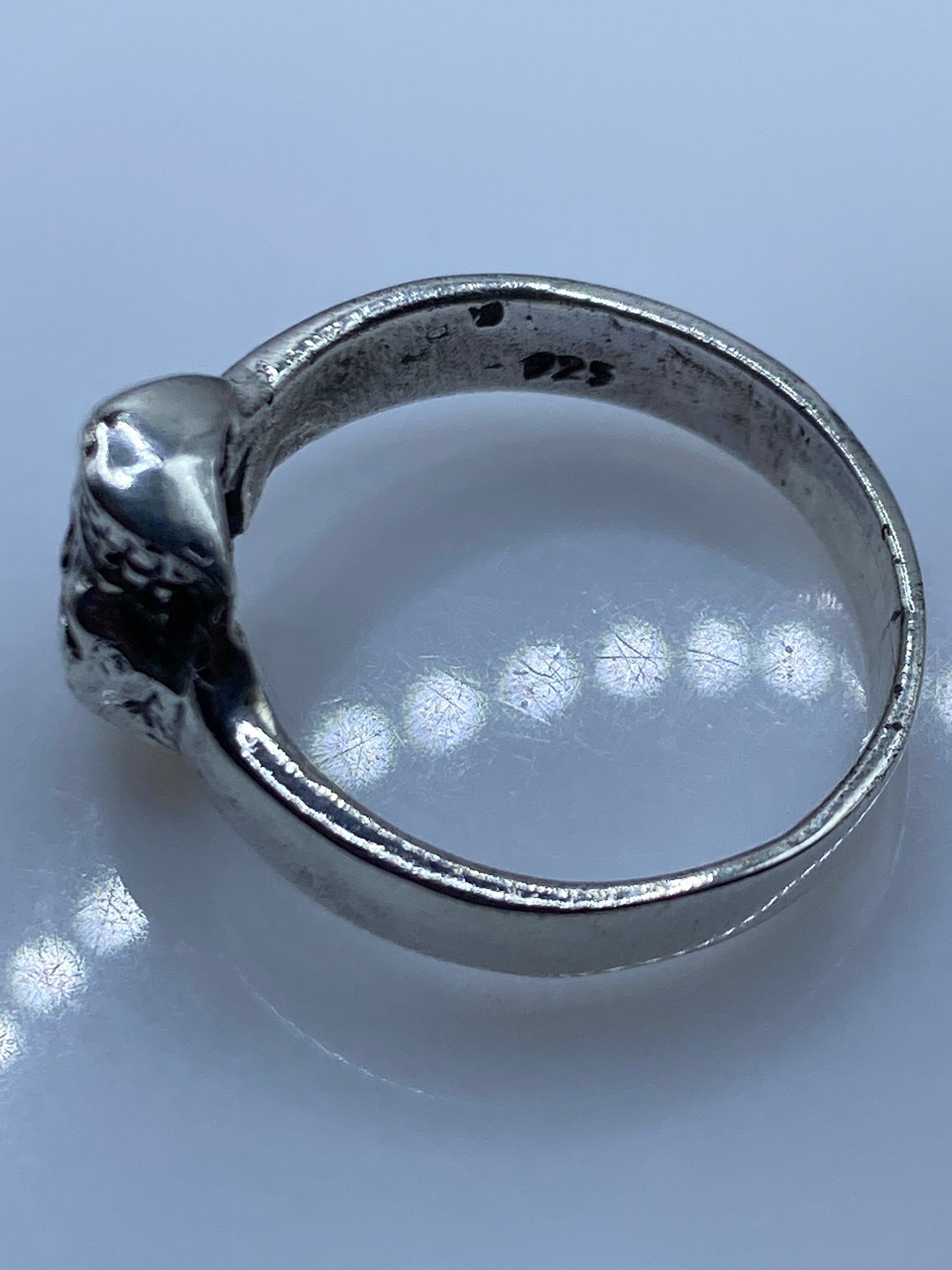 Anillo de Plata Calavera Pulida — Uso Diario Masculino — foto 5