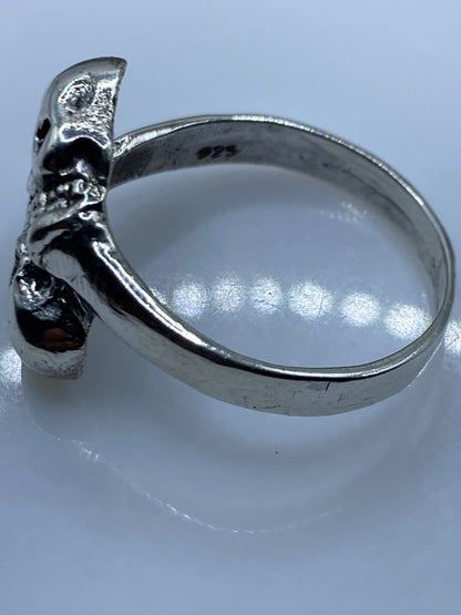 Anillo de Plata Calaveras Dobles — Diseño Étnico Taxco — foto 5