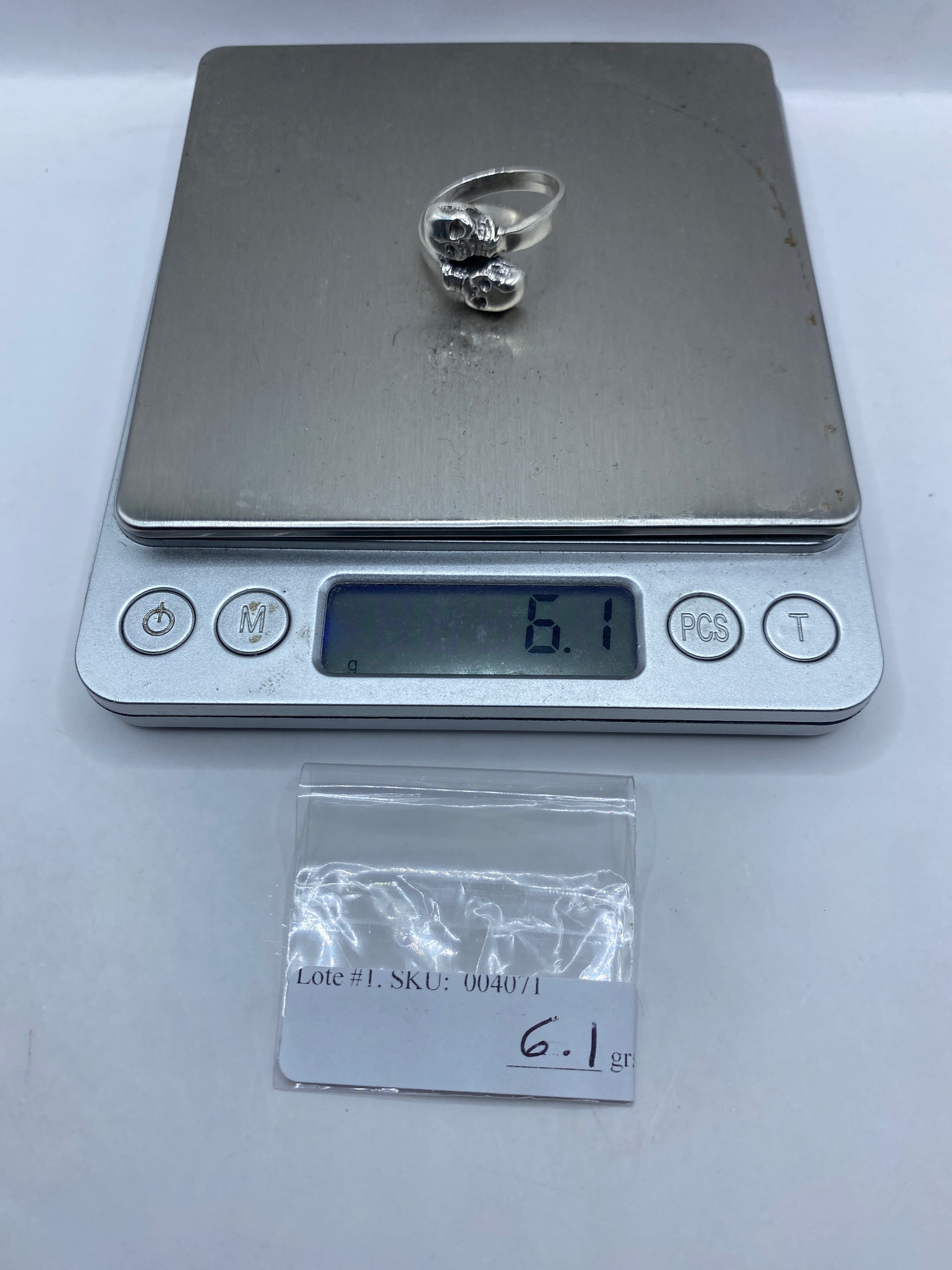 Anillo de Plata Calaveras Dobles — Diseño Étnico Taxco — foto 6