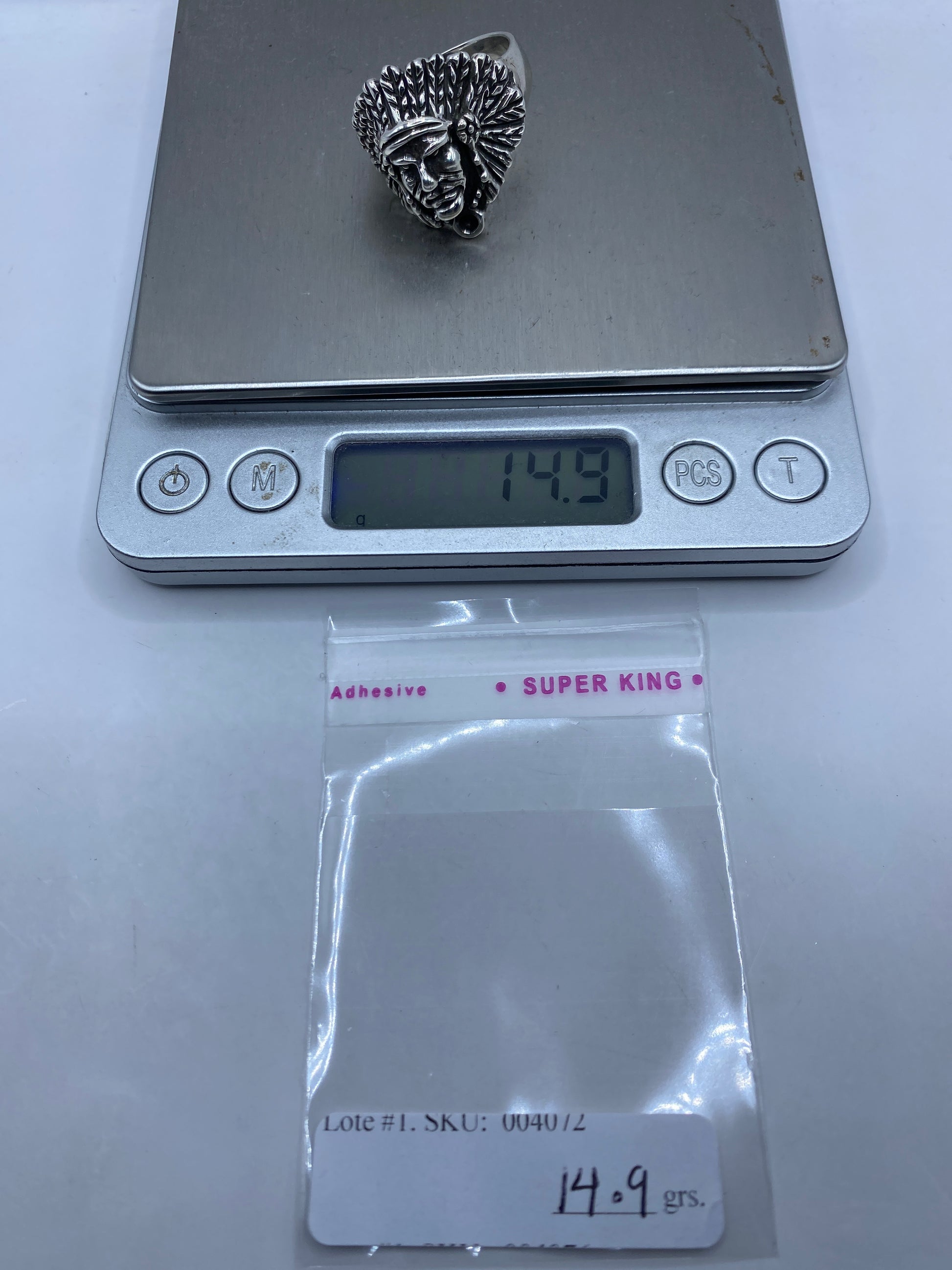 Anillo Plata .950 Cabeza Tocado Prehispánico — Taxco Artesanal — foto 6