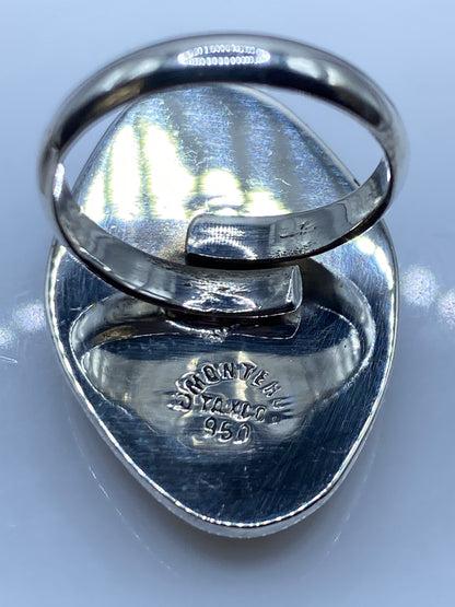 Anillo Ajustable de Plata Onix Negro — Solitario Elegante — foto 5