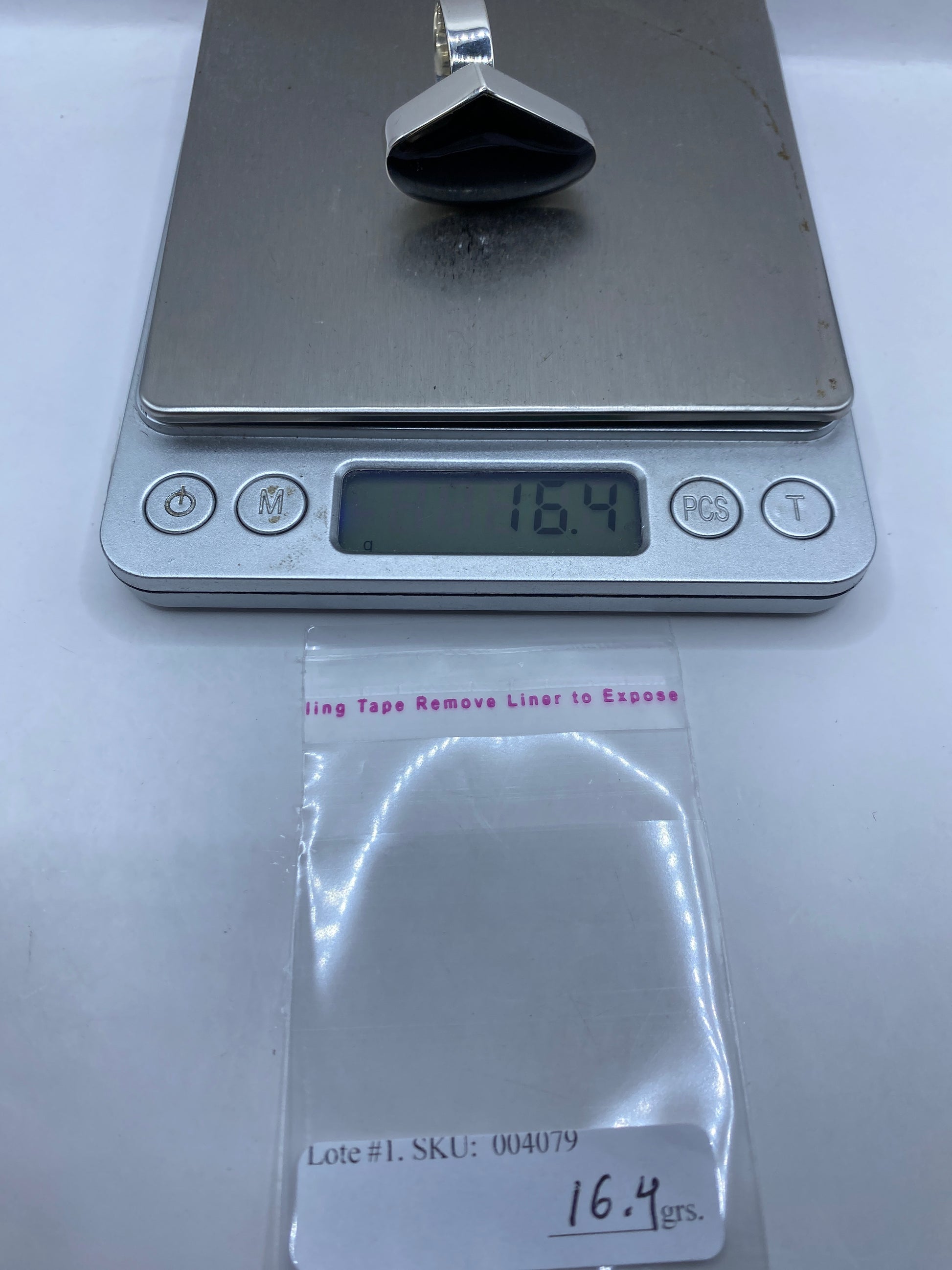 Anillo Ajustable de Plata .950 con Ónix Negro — foto 6