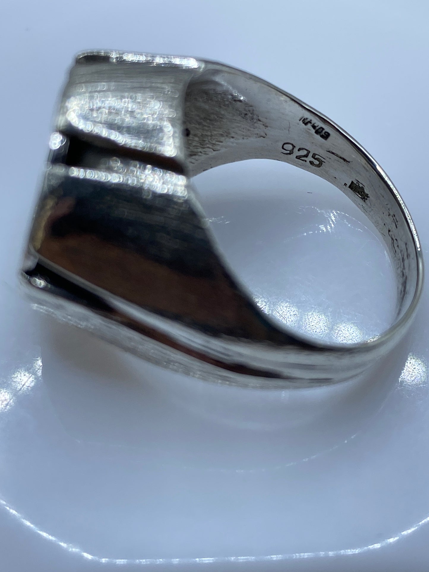 Anillo de Plata Sello Texturizado Masculino — Taxco .925 — foto 5